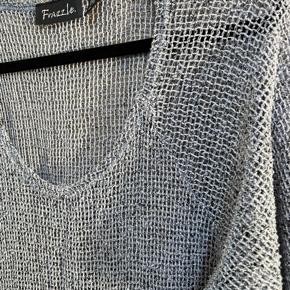 Blue ombré sweater, loose weave sweater - Picture 2 of 6